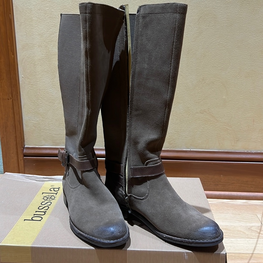 Bussola Sevilla women’s taupe riding boots, size 38, 8